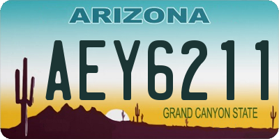AZ license plate AEY6211