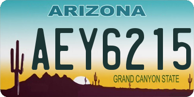 AZ license plate AEY6215