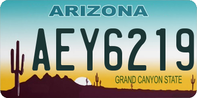 AZ license plate AEY6219