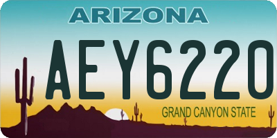 AZ license plate AEY6220