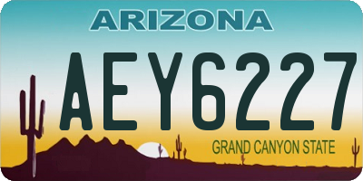 AZ license plate AEY6227