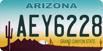 AZ license plate AEY6228