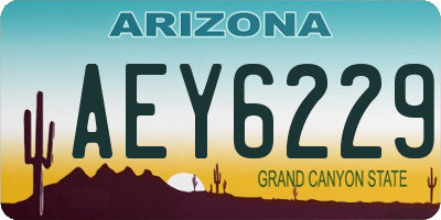 AZ license plate AEY6229