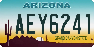 AZ license plate AEY6241