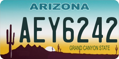 AZ license plate AEY6242