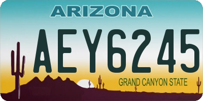 AZ license plate AEY6245