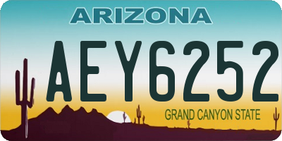 AZ license plate AEY6252