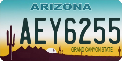 AZ license plate AEY6255