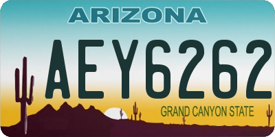 AZ license plate AEY6262