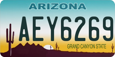 AZ license plate AEY6269