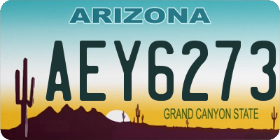 AZ license plate AEY6273