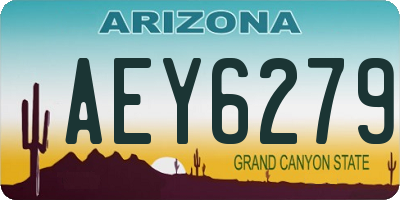 AZ license plate AEY6279