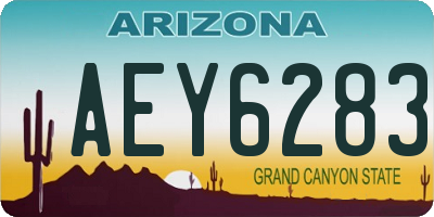 AZ license plate AEY6283