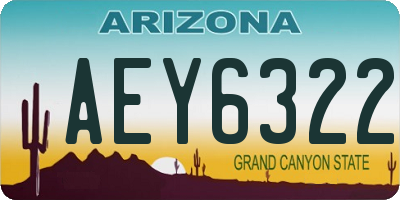 AZ license plate AEY6322