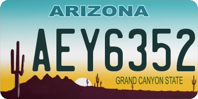 AZ license plate AEY6352