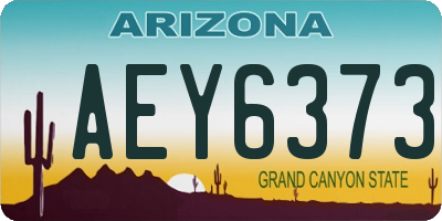 AZ license plate AEY6373