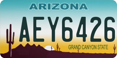 AZ license plate AEY6426