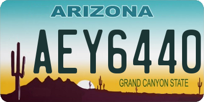 AZ license plate AEY6440