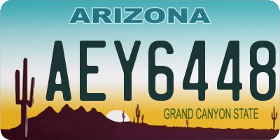 AZ license plate AEY6448