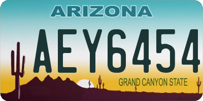 AZ license plate AEY6454