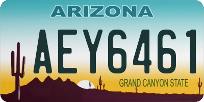 AZ license plate AEY6461
