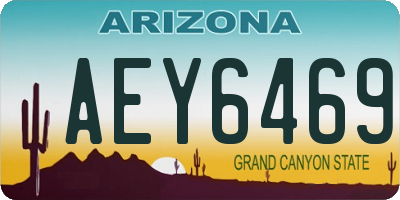 AZ license plate AEY6469
