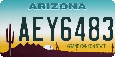 AZ license plate AEY6483