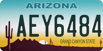 AZ license plate AEY6484