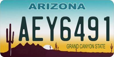 AZ license plate AEY6491