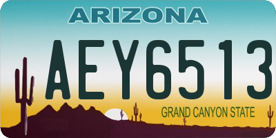 AZ license plate AEY6513