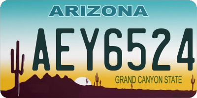 AZ license plate AEY6524
