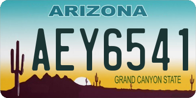 AZ license plate AEY6541