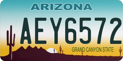 AZ license plate AEY6572