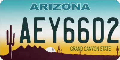 AZ license plate AEY6602