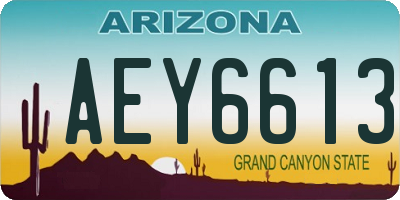 AZ license plate AEY6613
