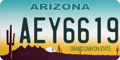 AZ license plate AEY6619