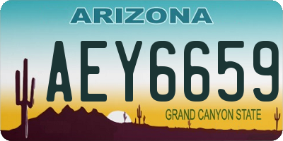 AZ license plate AEY6659