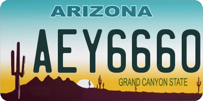 AZ license plate AEY6660