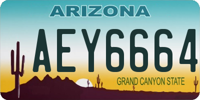 AZ license plate AEY6664