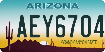 AZ license plate AEY6704