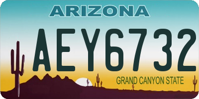 AZ license plate AEY6732