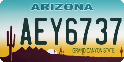 AZ license plate AEY6737
