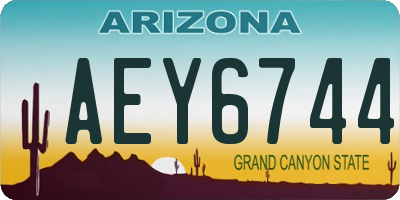 AZ license plate AEY6744