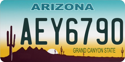 AZ license plate AEY6790