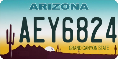 AZ license plate AEY6824