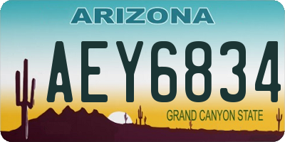 AZ license plate AEY6834