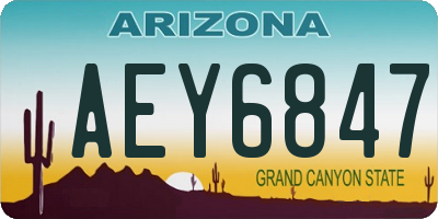 AZ license plate AEY6847