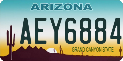 AZ license plate AEY6884