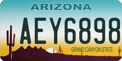 AZ license plate AEY6898