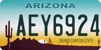 AZ license plate AEY6924